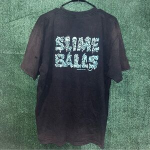Vintage Y2K Santa Cruz Slime Balls DISTRESSED Black Shirt XL Skateboards